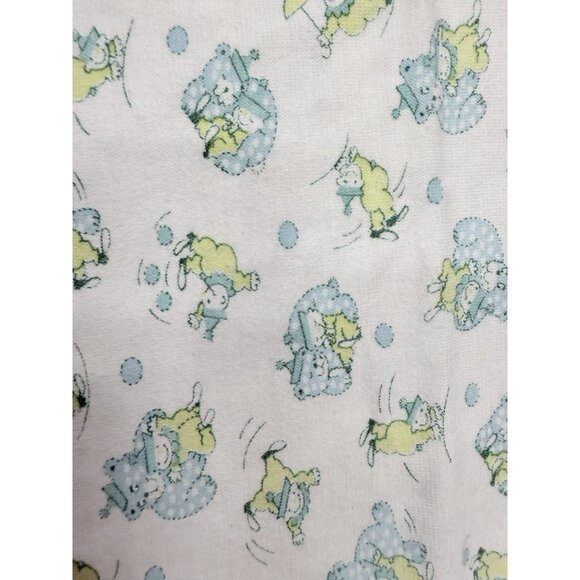 Vintage Carters Circus Receiving Baby Blanket Yellow Blue Clown Bear Cotton - Picture 1 of 16